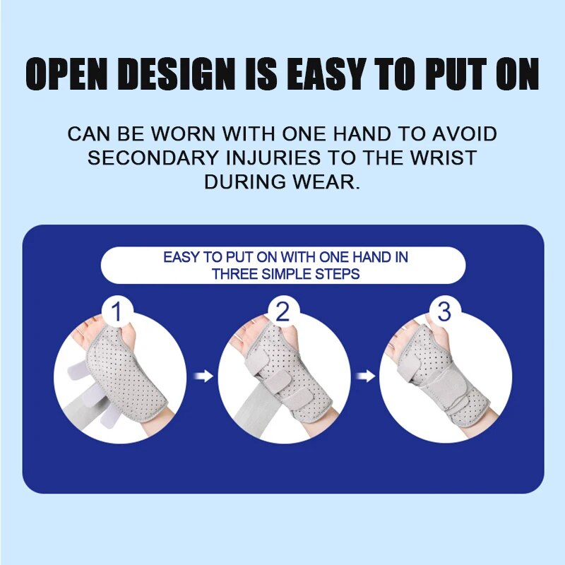 Premium Carpal Tunnel Wrist Brace – Stabilizing Support for Men & Women, Adjustable Hand Support Splint for Sprains, 