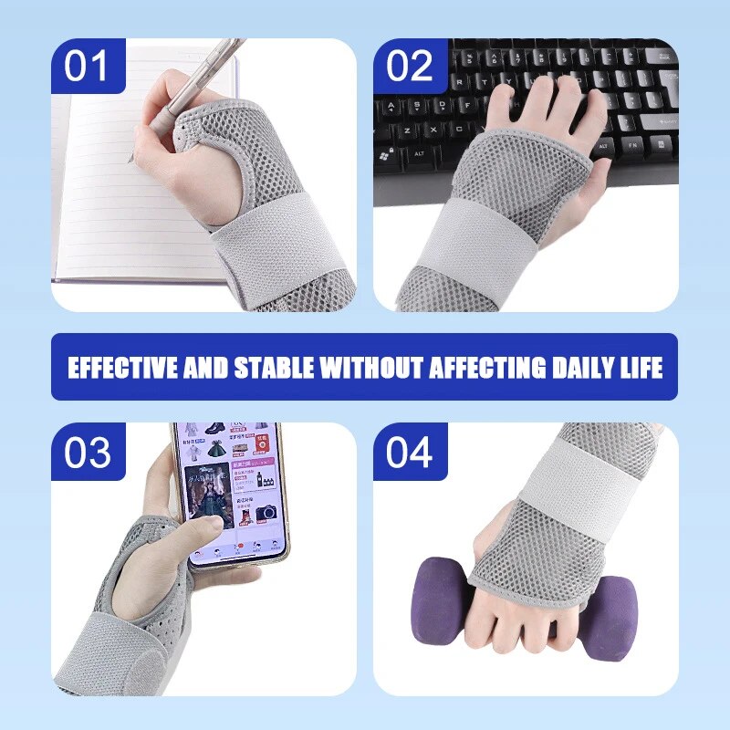 Premium Carpal Tunnel Wrist Brace – Stabilizing Support for Men & Women, Adjustable Hand Support Splint for Sprains, 