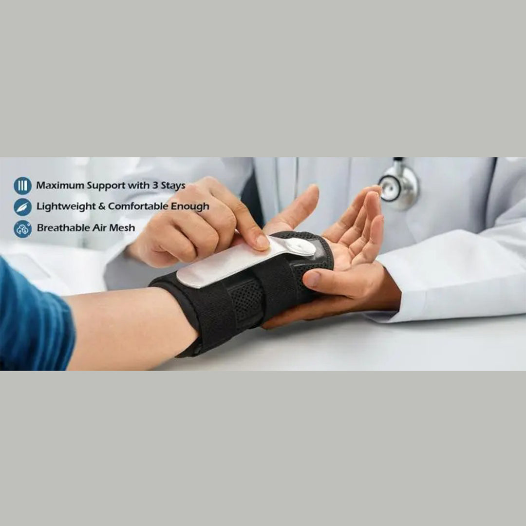 Premium Carpal Tunnel Wrist Brace – Stabilizing Support for Men & Women, Adjustable Hand Support Splint for Sprains, Tendonitis, Pain Relief, Ergonomic Design, Lightweight & Breathable, Ideal Night Immobilizer - StrengthXPhysiotherapy