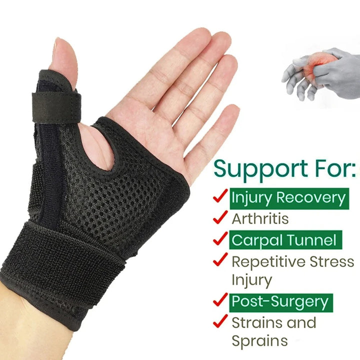 Premium CMC Thumb Brace – Comfortable Thumb Splint for Arthritis & Joint Pain Relief, Stabilizing Orthosis for Osteoarthritis & Post-Surgical Care, Soft & Breathable Sleeve for Maximum Comfort - StrengthXPhysiotherapy