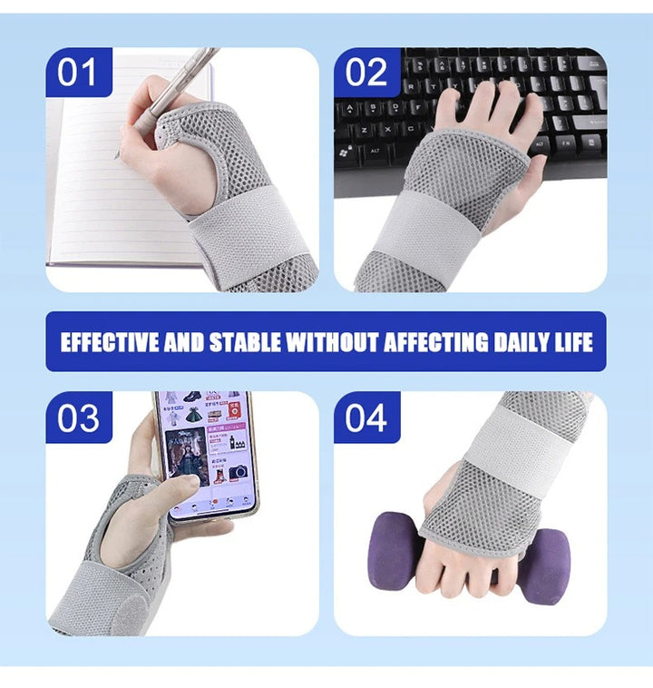 Premium Carpal Tunnel Wrist Brace – Stabilizing Support for Men & Women, Adjustable Hand Support Splint for Sprains, Tendonitis, Pain Relief, Ergonomic Design, Lightweight & Breathable, Ideal Night Immobilizer - StrengthXPhysiotherapy