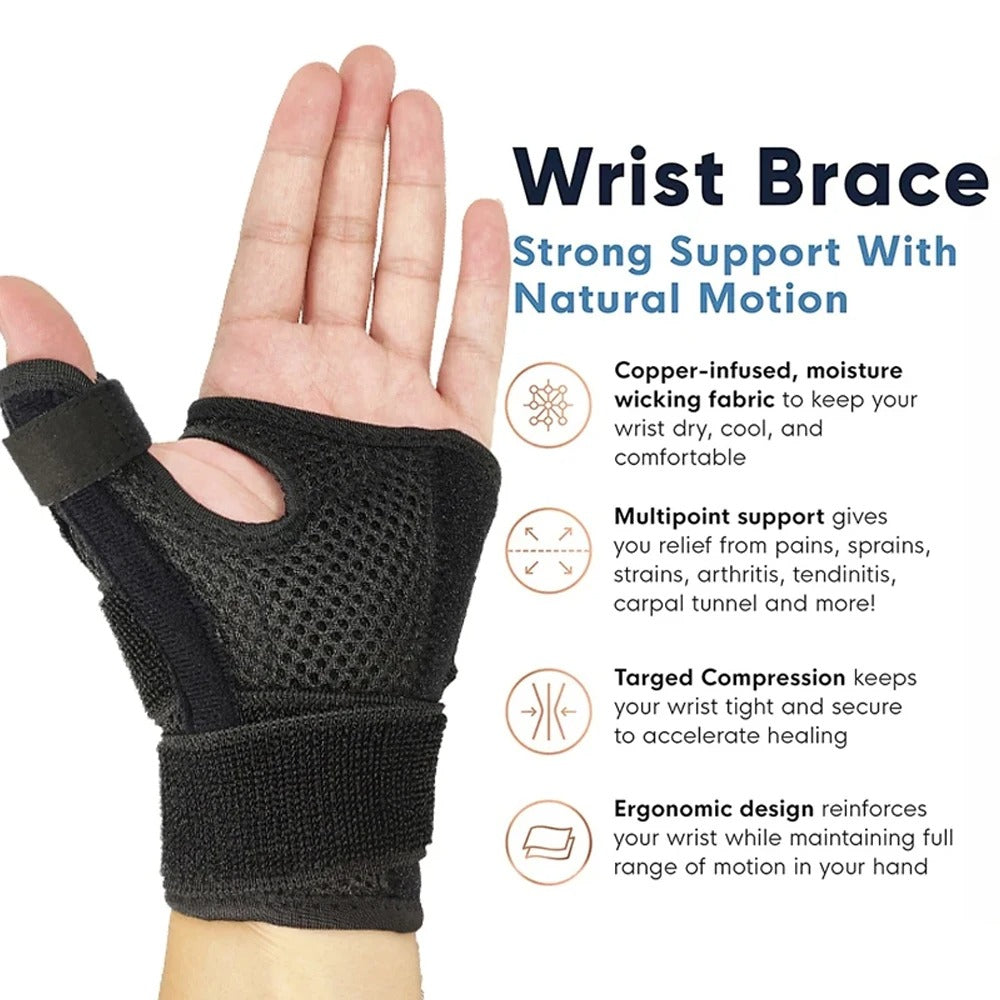 Premium CMC Thumb Brace – Comfortable Thumb Splint for Arthritis & Joint Pain Relief, Stabilizing Orthosis for Osteoarthritis & Post-Surgical Care, Soft & Breathable Sleeve for Maximum Comfort - StrengthXPhysiotherapy