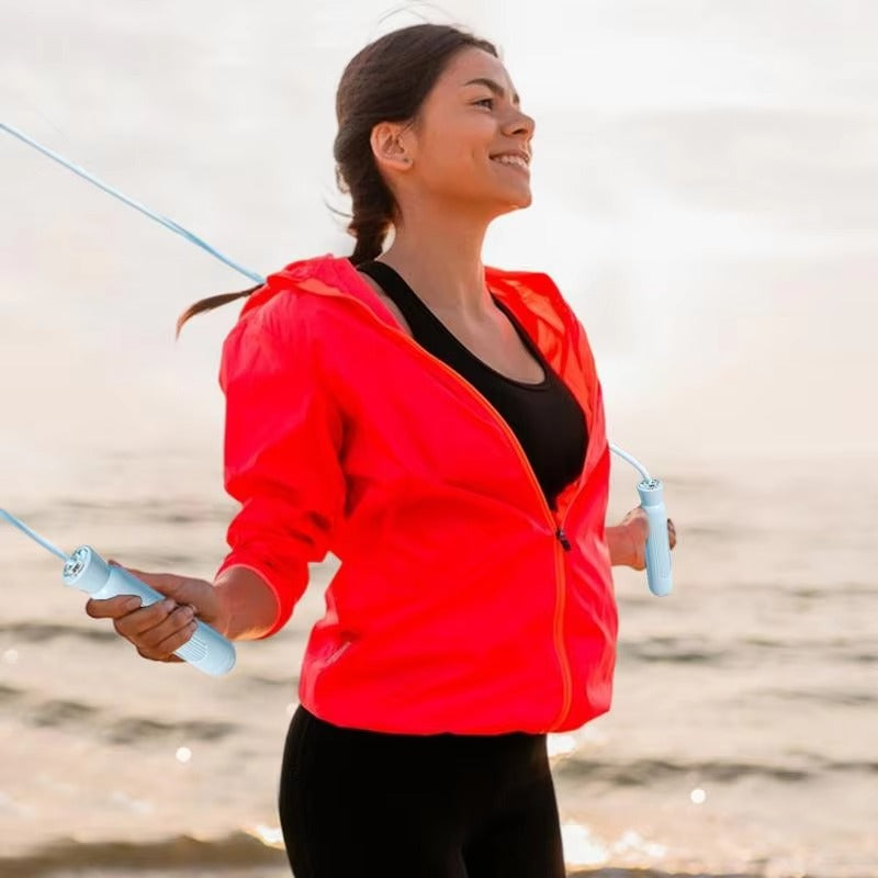 Premium Adjustable Jump Rope for Weight Loss & Cardio – Steel Rope with Ball Bearings, Durable PVC, for Men & Women, 280cm Length