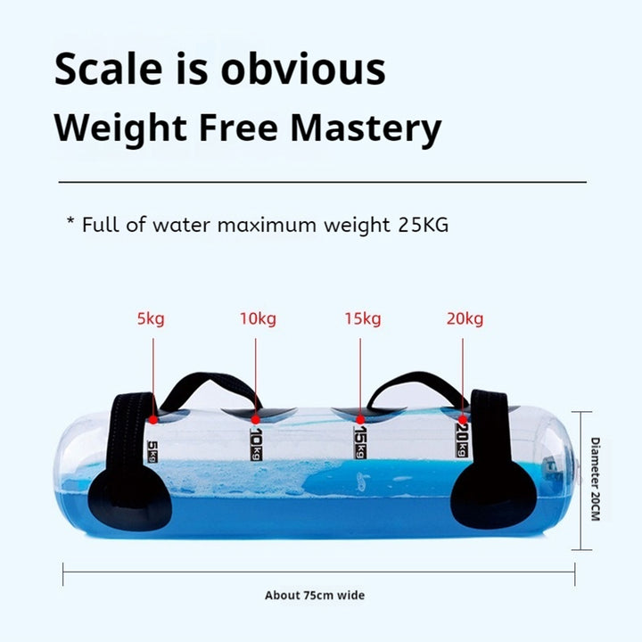 Premium Fitness Aqua Water Bag – Adjustable Weight Training Bag for Bodybuilding & Home Gym – Durable PVC, Inflatable Lifting