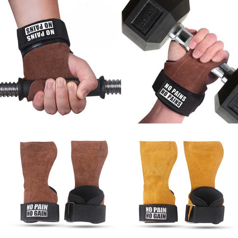 Premium Cowhide Gym Grips - Palm Guards & Protectors for Weightlifting, Gymnastics & Fitness Training - Durable Workout 