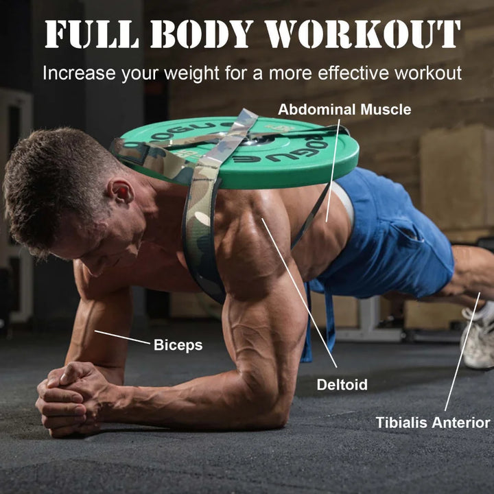 Premium Weighted Vest for Strength Training – Adjustable Strap Barbell Plates for Push-ups, Pull-ups, Planks, and Home 