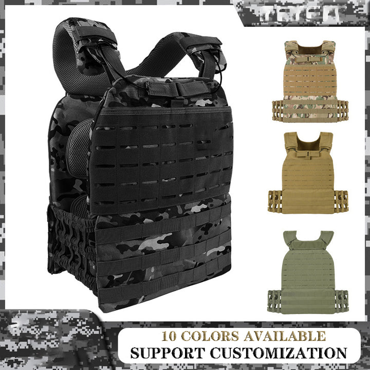 Premium Tactical Hunting Vest for Men – Camouflage Plate Carrier, 900D Outdoor Sports Fitness, Weighted Training Vest,