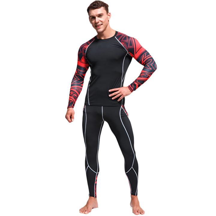 Premium Men’s Compression Sports Suit – Quick-Dry MMA Fitness Training Set, Jogging & Running Rashguard Sportswear