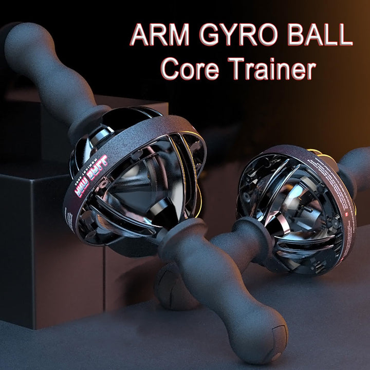 Premium Arm Strength Exerciser – Gyroscope Forearm Trainer with LED Light – Core Trainer for Home Gym Fitness – Powerball Arm Ball with Pull Rope Start, 200KG Resistance - StrengthXPhysiotherapy