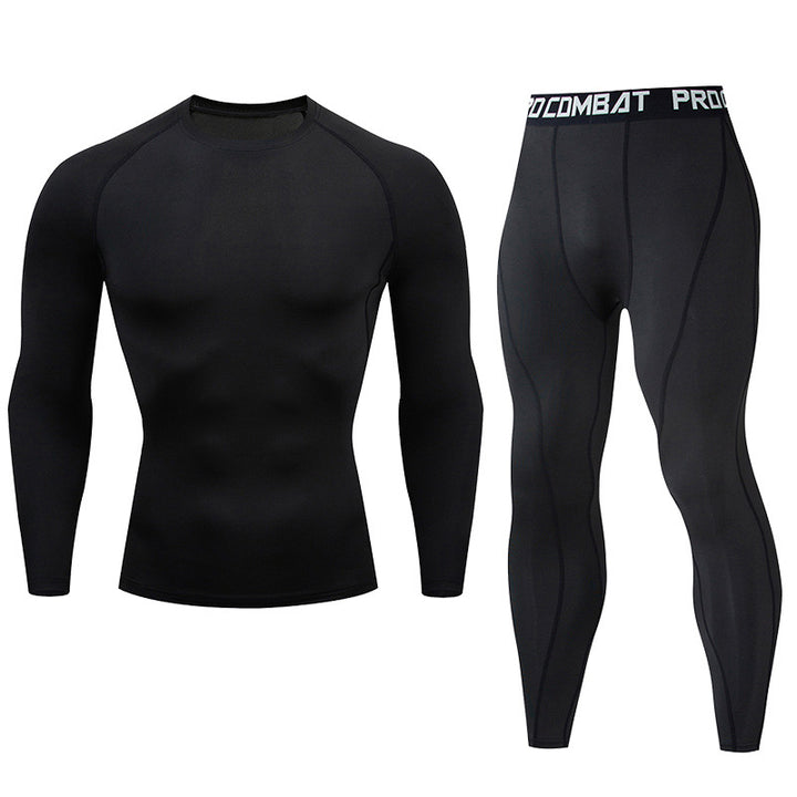 Premium Men’s Compression Sportswear Set – Quick-Dry Gym Suit, Yoga & Fitness Tracksuit, 2-Piece Workout Outfit