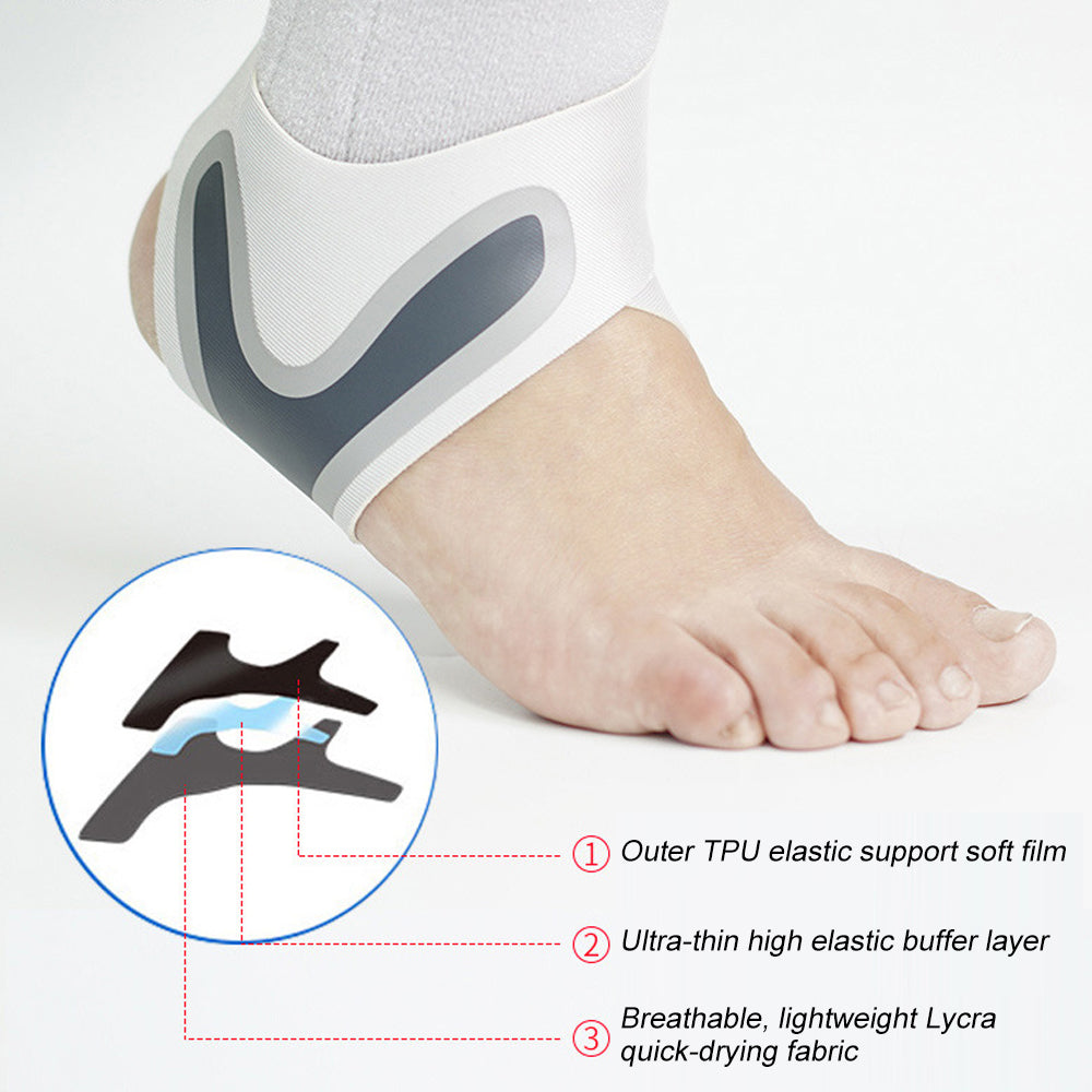 Premium Adjustable Compression Ankle Sleeve – Elastic Support Brace for Foot Protection, Anti-Sprain Guard, Breathable