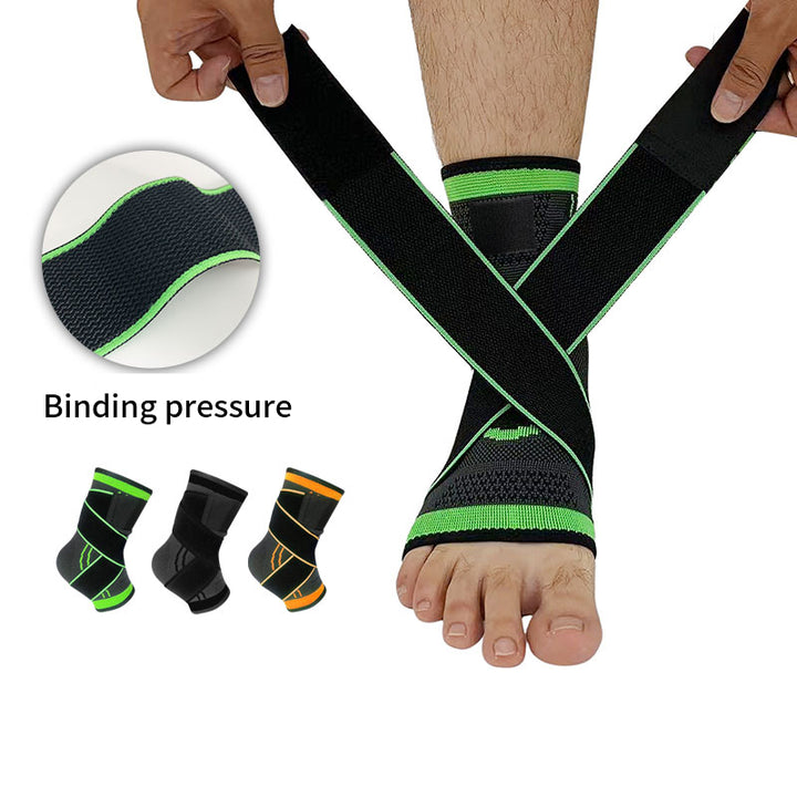 Premium Pressurized Bandage Ankle Support Brace – Elastic Foot Strap for Fitness, Sports, Gym, and Badminton – One Size Fit