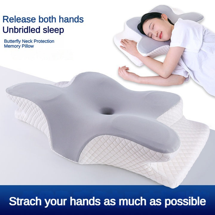Premium Memory Foam Cervical Pillow – 2-in-1 Ergonomic Contour Neck Pillow for Pain Relief – Orthopedic Support Pillow for 