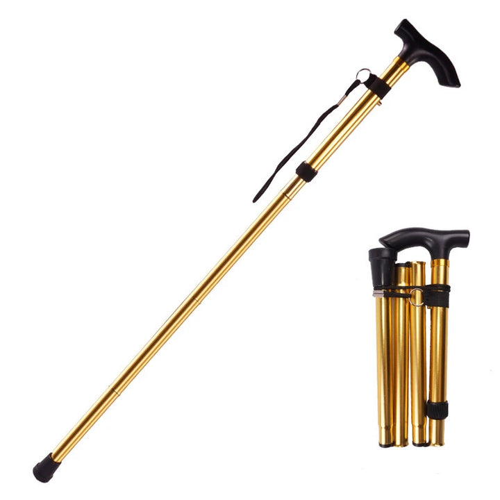 Premium Multifunctional Walking Stick – Telescopic Hiking Cane, Folding Trekking Poles for Seniors, Lightweight Aluminum 