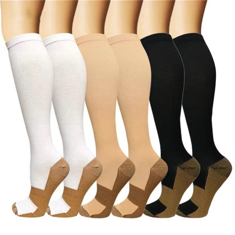 Premium Compression Socks for Men & Women – Copper-Infused Anti-Fatigue Pain Relief – Varicose Vein & Knee High Support 