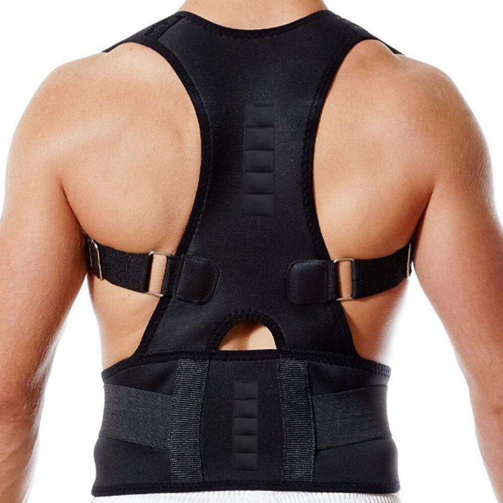 Premium Magnetic Therapy Posture Corrector for Scoliosis and Lumbar Support - Pain Relief Back Brace for Men and Women, 