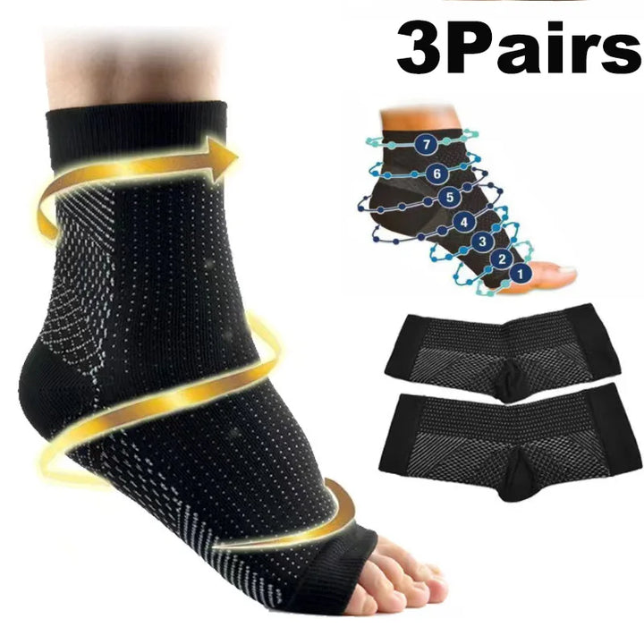 Premium Ankle Support Compression Sleeves – Breathable Sports Brace for Men & Women, Running & Outdoor Protection, 1/3/5