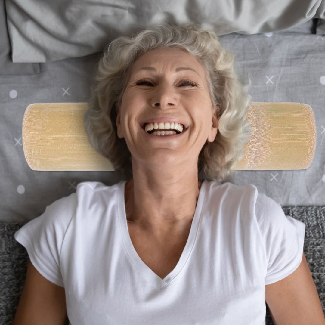 Premium Bamboo Cervical Pillow – U-Shaped Neck & Back Support for Sleep – Therapeutic Massage Cushion – Cool, Comfortable for