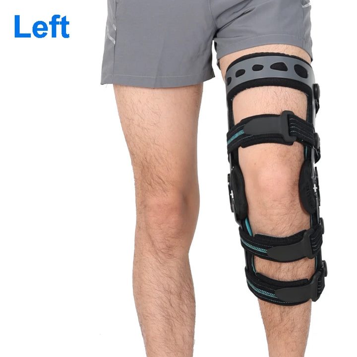 Premium Hinged ROM Knee Brace | Adjustable Post-Op Immobilizer for ACL, MCL, PCL Injury Support | Tool-Free Length Adjustment