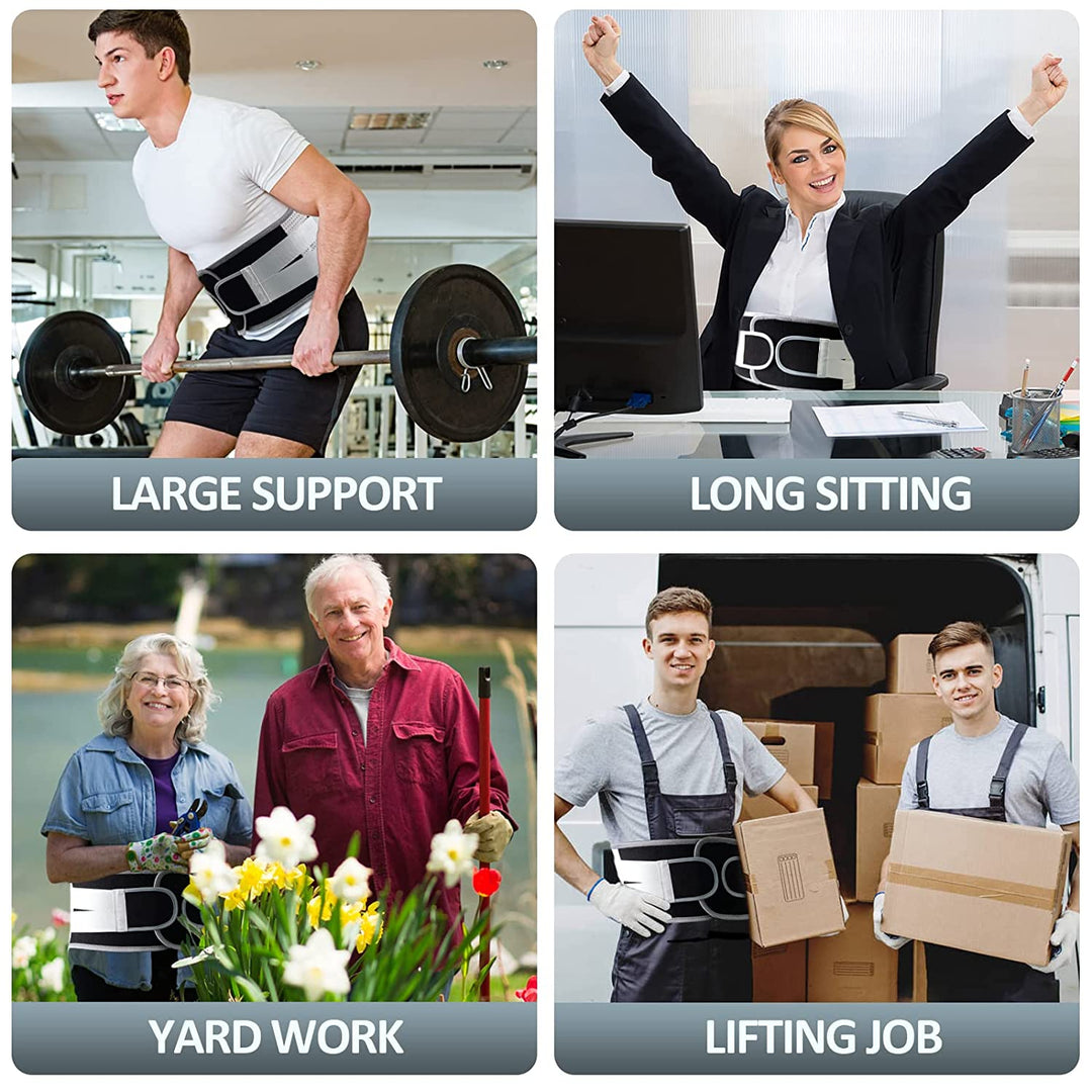 Premium Lower Back Brace for Lumbar Support, Ergonomic Sports Belts for Herniated Discs & Sciatica Relief for Men & Women