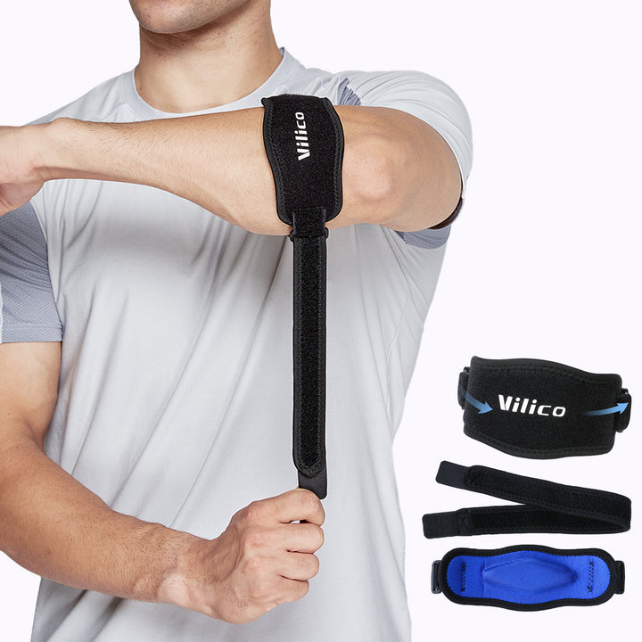 Premium Tennis Elbow Support Brace for Golfers, Epicondylitis Relief, Gym & Sport Protector, Adjustable Clasp for Badminton,