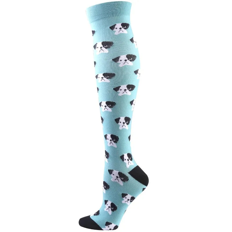 Premium Cycling Compression Socks for Men & Women – Prevent Varicose Veins, Edema & Diabetes – Knee Support for Running,