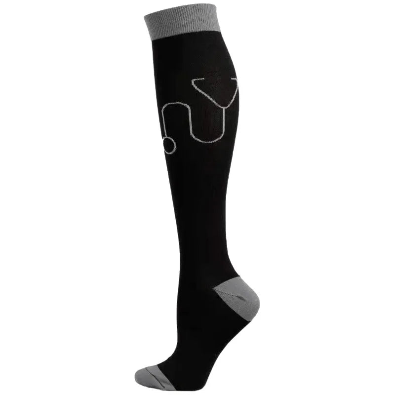 Premium Cycling Compression Socks for Men & Women – Prevent Varicose Veins, Edema & Diabetes – Knee Support for Running,