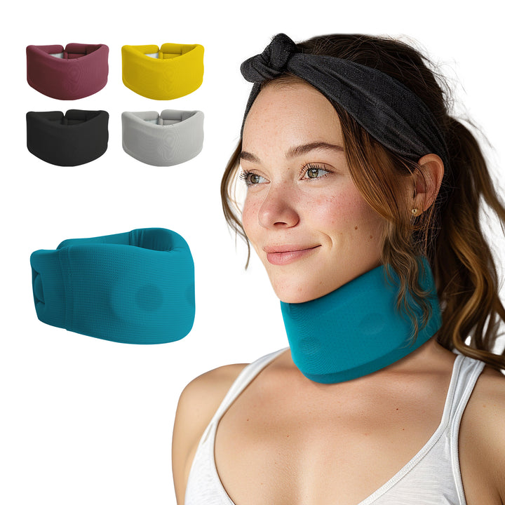 Premium Adjustable Neck Brace Foam Cervical Collar for Pain Relief, Comfortable Support for Home Use and Sleeping, Various 