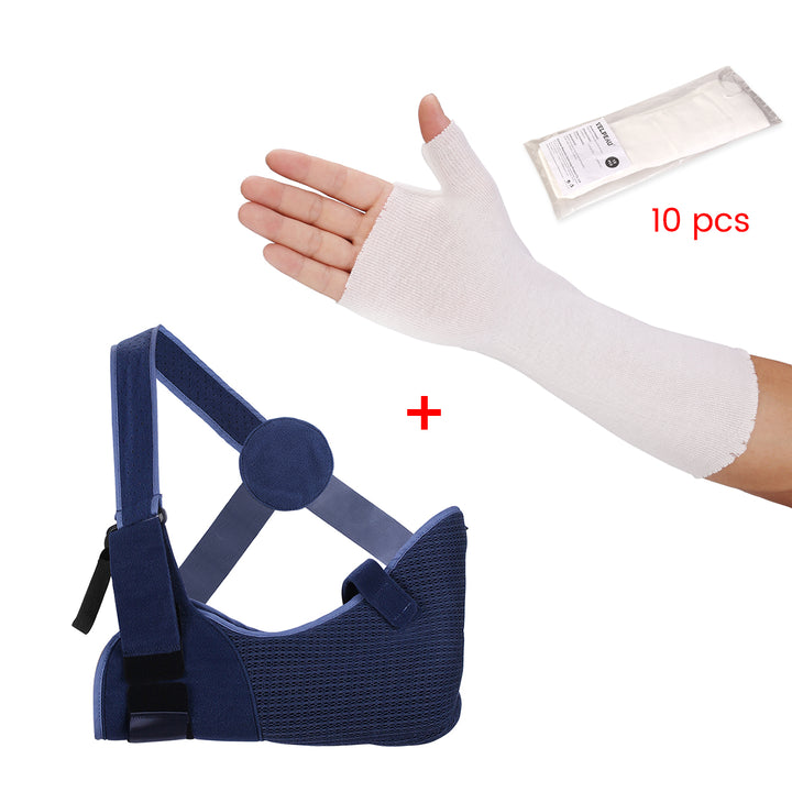 Premium Shoulder Abduction Sling Support with Pillow for Injury Recovery, Medical Immobilizer, Ventilated Mesh, Universal 