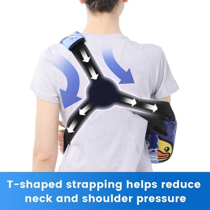 Premium Shoulder Abduction Sling Support with Pillow for Injury Recovery, Medical Immobilizer, Ventilated Mesh, Universal 