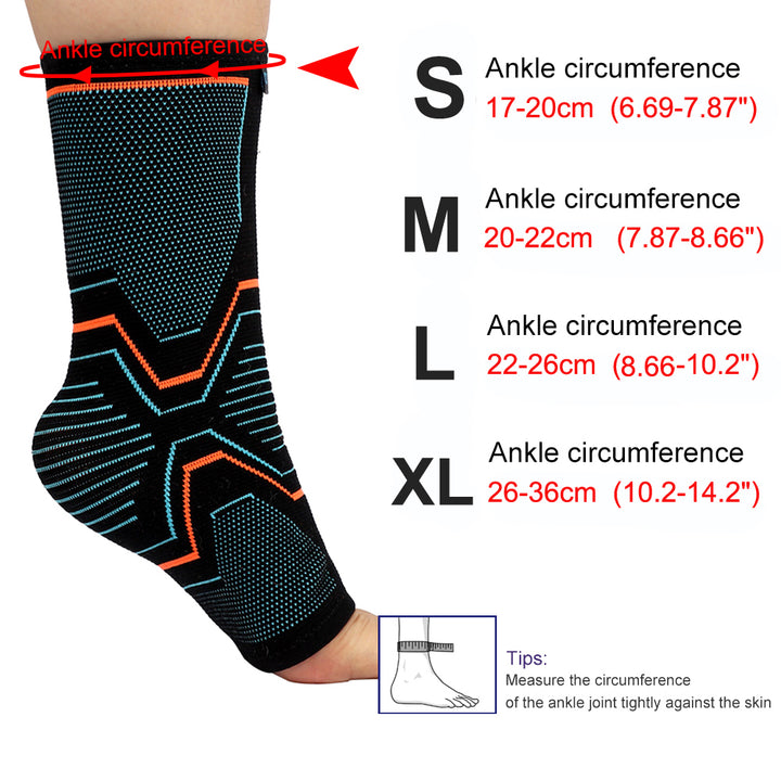 Premium Ankle Compression Sleeve for Men & Women - Silicone Gel Support, Open Toe Design, Pain Relief for Arch & Heel 