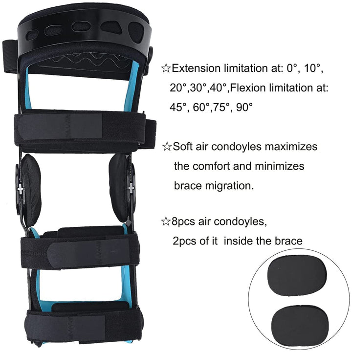 Premium Adjustable Knee Brace for ACL, Meniscus & Ligament Injuries | ROM Hinged Orthopedic Support for Men & Women | Optimal Stability & Comfort - StrengthXPhysiotherapy