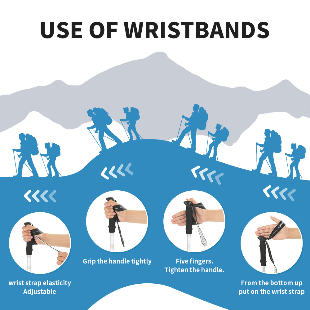 Premium Ultralight Folding Trekking Pole – Adjustable Telescopic Walking Stick, Aviation-Grade Aluminum Alloy, EVA Anti-Slip 