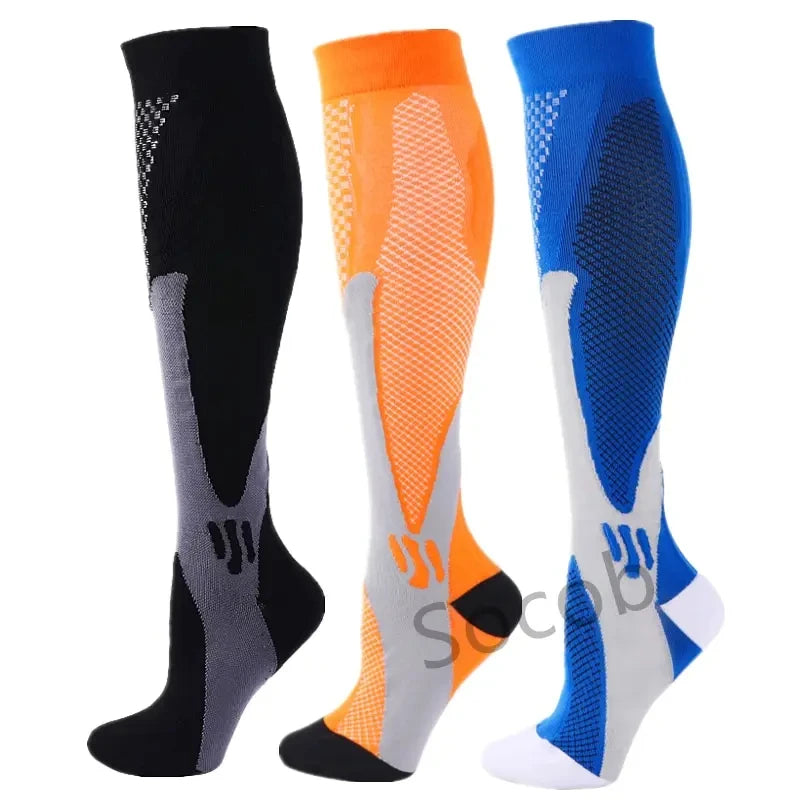 Premium Compression Socks for Men & Women – Elastic Sports, Running, Hiking, Pregnancy & Flight Socks for Varicose Veins, Swollen Legs, Marathon Support - StrengthXPhysiotherapy