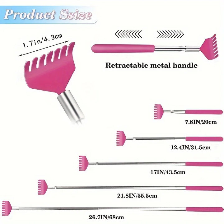 Premium Back Extendable Scratcher - Telescopic Body Massage Claw for Muscle Relaxation, Anti-Itch Relief, and Retractable 