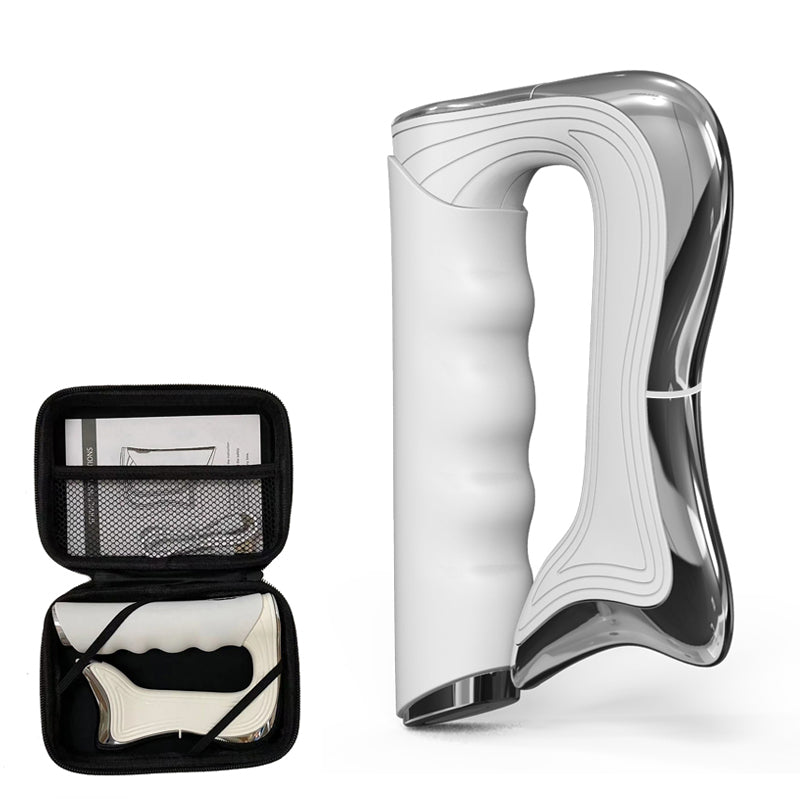 Premium Electric Fascial Tissue Gua Sha Tool - Deep Tissue Muscle Massager with NMES, Microcurrent Vibration, 3-Level   