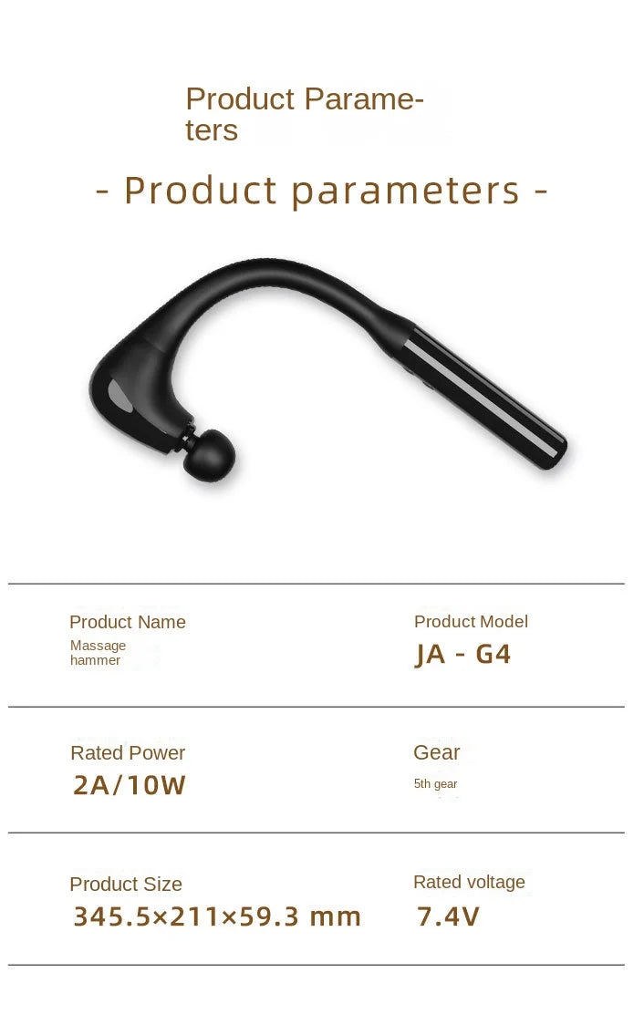 Premium Percussion Massage Hammer – Powerful Muscle Relief Gun for Neck, Back, Shoulder, and Leg Pain – Deep Tissue Massager