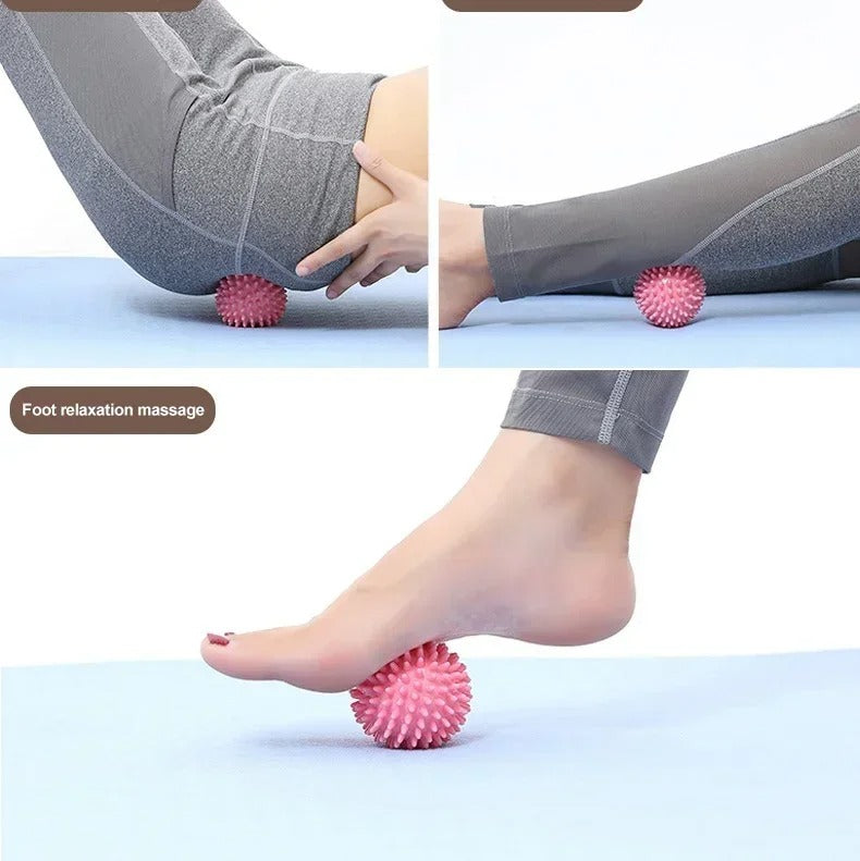 Premium PVC Spiky Massage Ball for Trigger Point Therapy, Pain Relief, and Plantar Fasciitis Treatment, 6cm Hedgehog Massage Ball for Foot & Hand Muscle Recovery - StrengthXPhysiotherapy