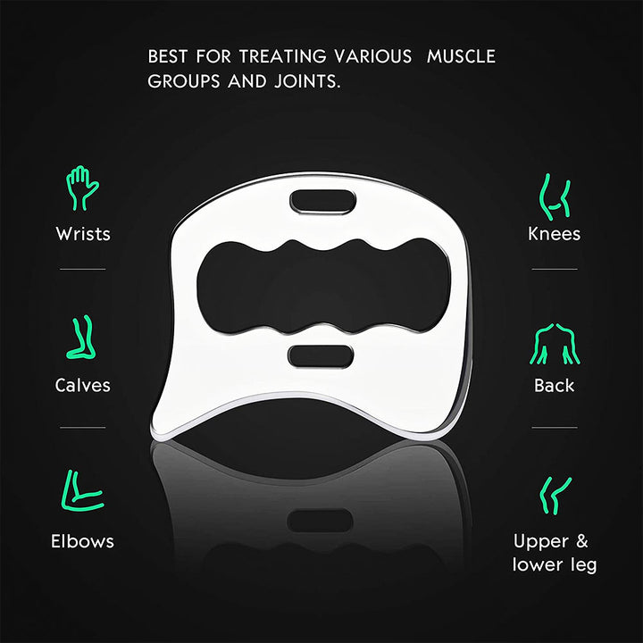 Premium Stainless Steel Gua Sha Scraping Massage Tool for Muscle Relaxation, IASTM for Back, Legs, Arms, Anti-Cellulite 