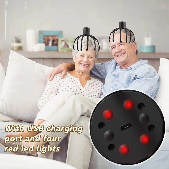 Premium Electric Scalp Massager - Cordless 12-Claw Rechargeable Head Relaxer with 3 Vibration Modes & USB Charging