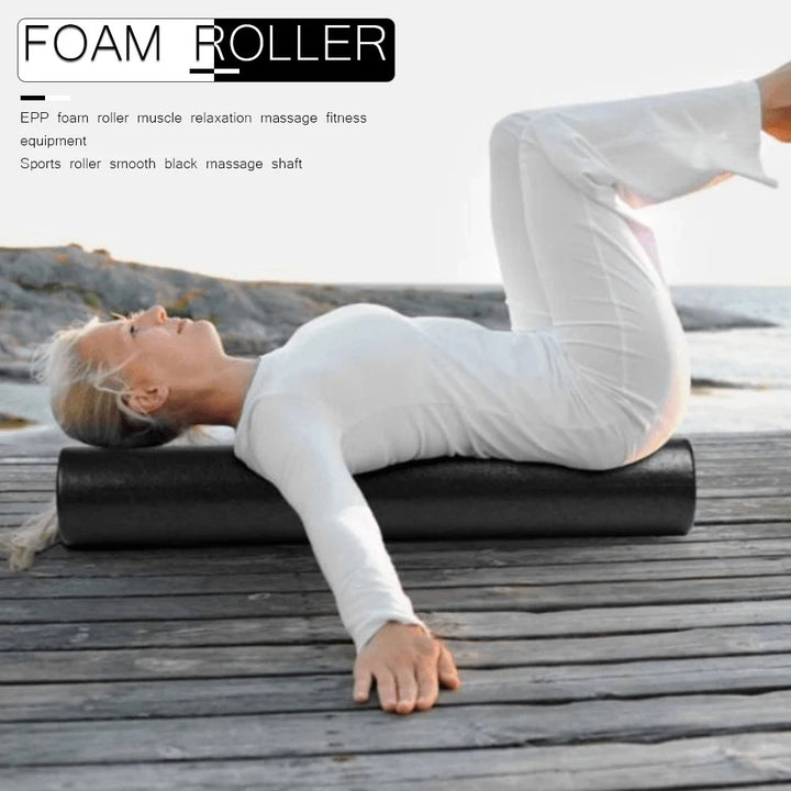 Premium High-Density Foam Roller for Back Stretching, Yoga, Pilates & Muscle Recovery, Firm Full-Body Athletic Massage Tool for Post-Workout Flexibility, Deep Tissue Therapy, 36x6 inch - StrengthXPhysiotherapy