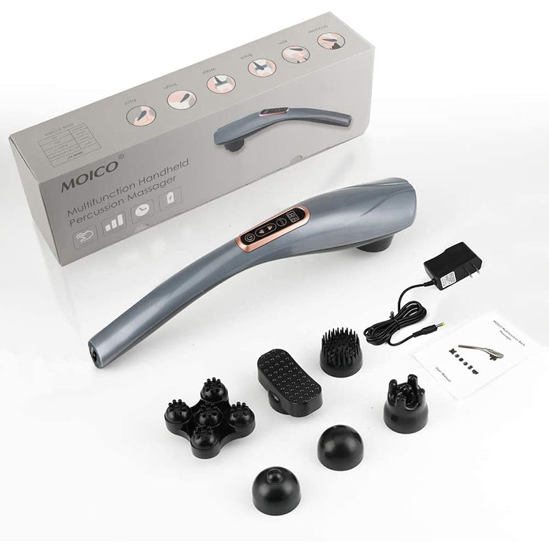 Premium Infrared Electric Handheld Massager with Heat - Full Body Percussion Massage Stick for Neck, Back, and Waist Relief, 