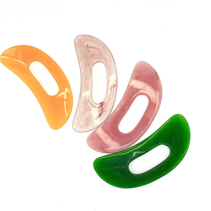 Premium Gua Sha Board - Natural Wood Massage Tool for Facial and Body Scraping Therapy, 18x8cm, Available in Yellow, Pink,