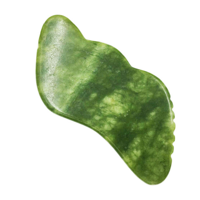 Premium Natural Jade Gua Sha Scraper Board for Face Massage, Acupoint Meridian Relaxation, Skin Lifting and Eye Care SPA Tool