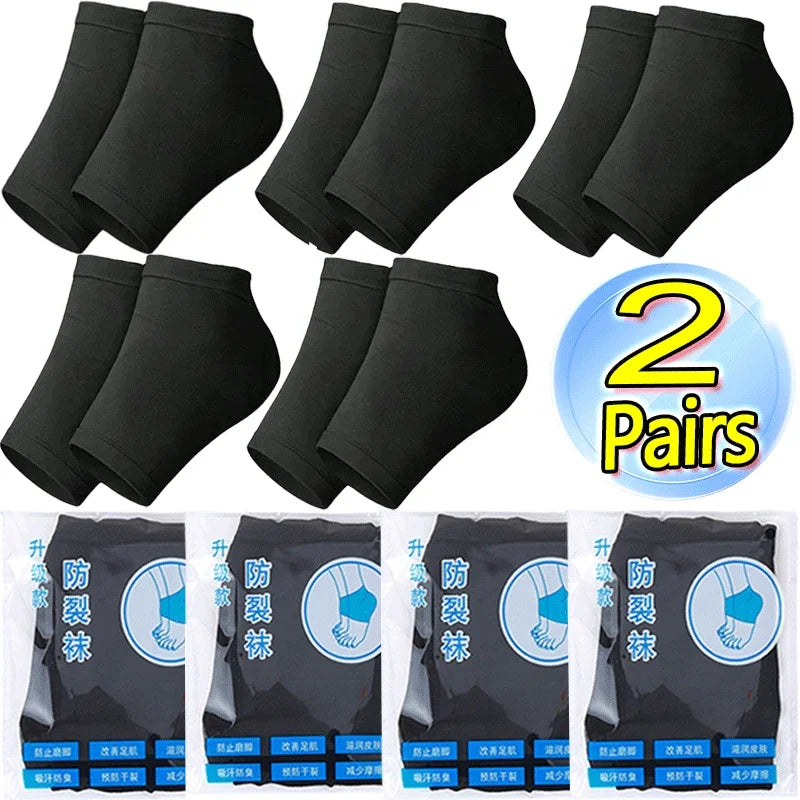 High-Quality Silicone Anti-Cracking Moisturizing Heel Socks - Relieve Heel Pain, Prevent Dry Skin Cracking, & Hydrating Spa 