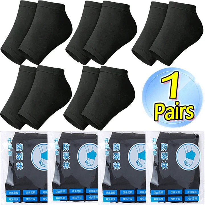 High-Quality Silicone Anti-Cracking Moisturizing Heel Socks - Relieve Heel Pain, Prevent Dry Skin Cracking, & Hydrating Spa 