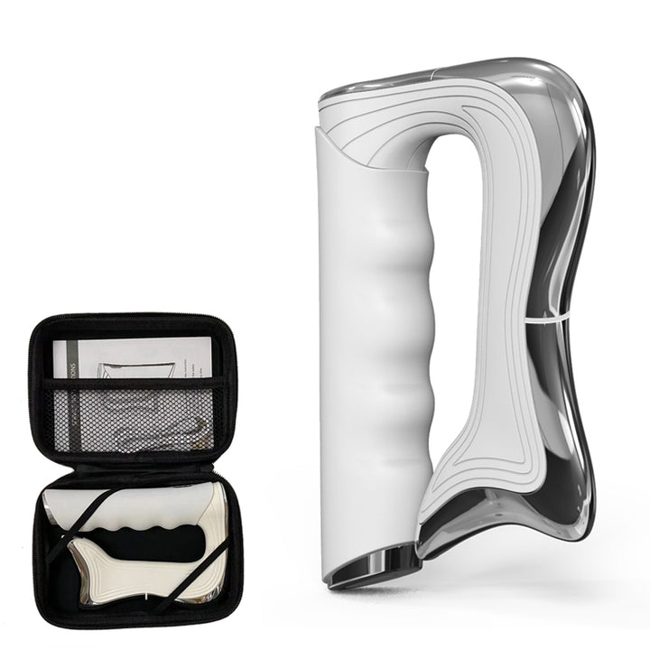 Premium Electric Fascia Massager with NMES Muscle Stimulation, Gua Sha Scraping Tool for Lymphatic Drainage & Pain Relief, 