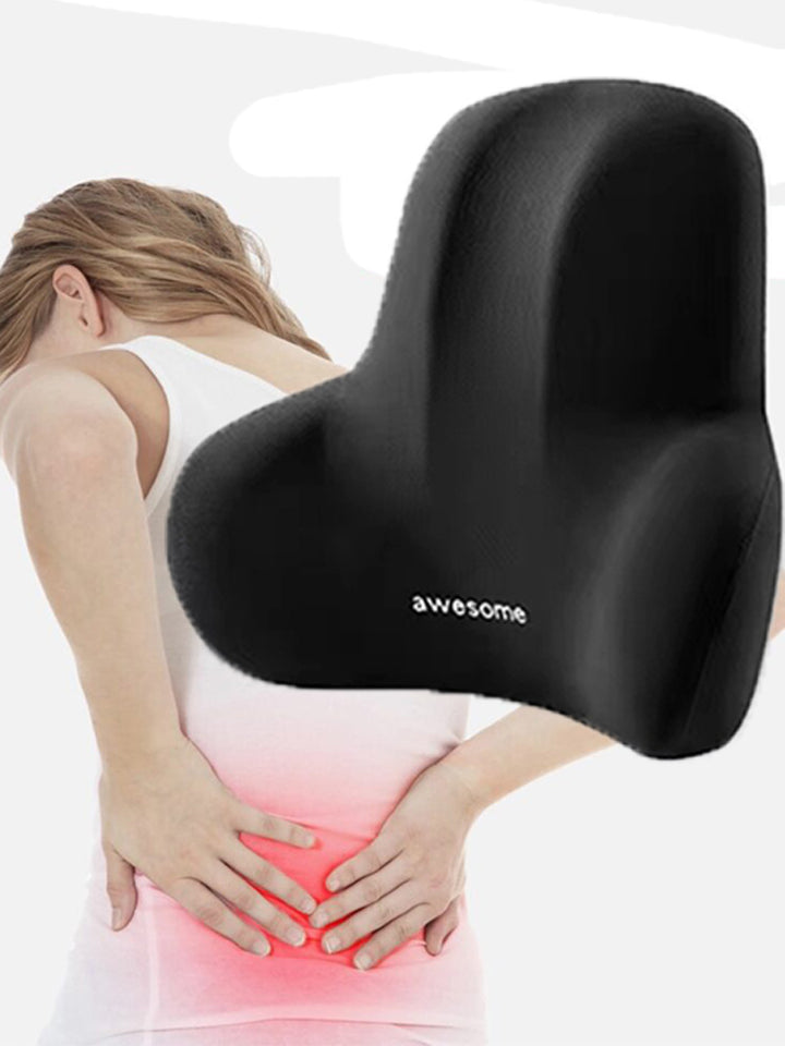 Premium Memory Foam Lumbar Cushion – Ergonomic Back Support for Car, Office, and Gaming Chairs, Postpartum Waist Relief, 