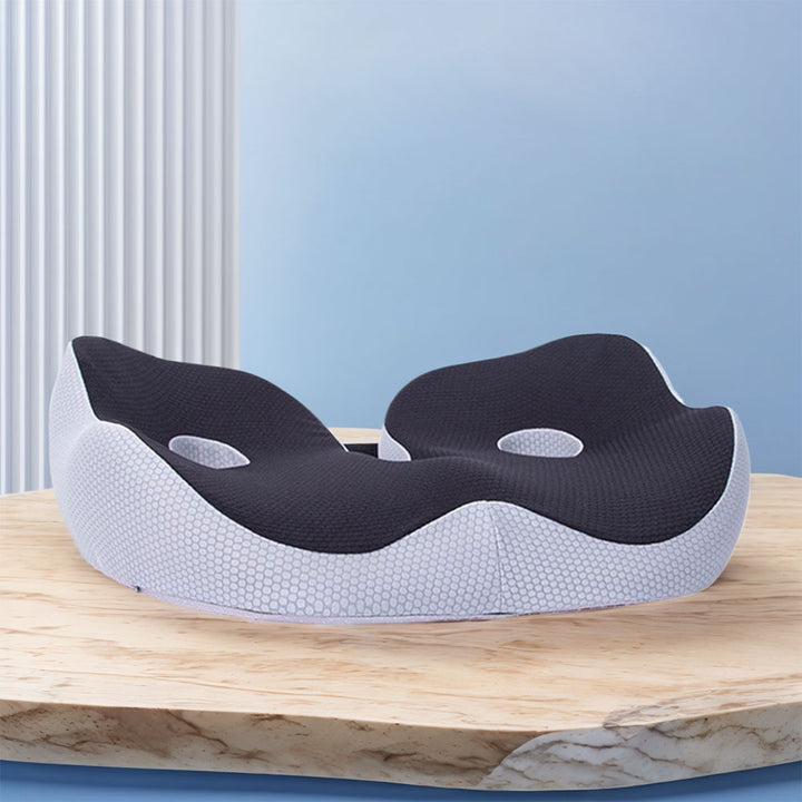 Premium Memory Foam Sit Bone Relief Cushion – Ergonomic Washable Seat Cushion for Pressure Relief, Breathable Comfort, Long 