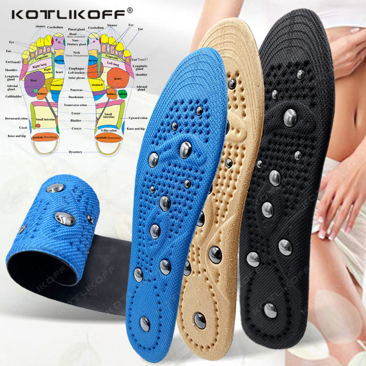 Premium Magnetic Therapy Massage Insoles for Weight Loss - Unisex Foot Acupressure Shoe Pads for Slimming, Comfortable 